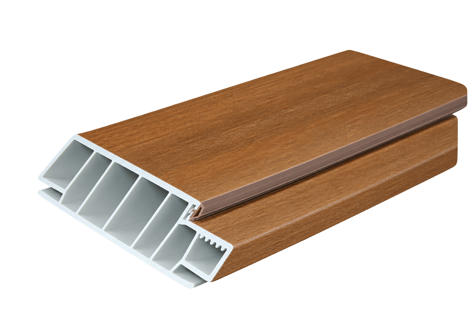 Composite door frame profile cross-section